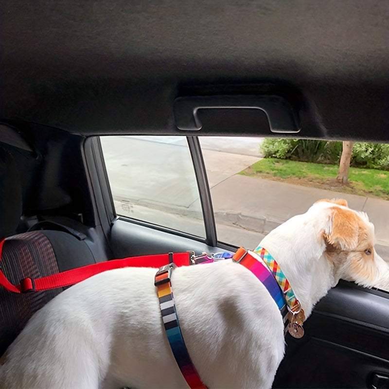 Garanta a Segurança do Seu Pet no Carro com Este Arnês Ajustável e Cinto de Segurança!