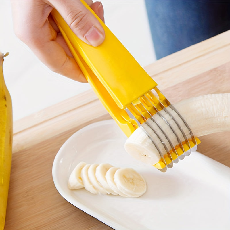 Fatiador de Banana e Pepino com Lâmina de Aço Inoxidável - Utensílio de Cozinha Prático