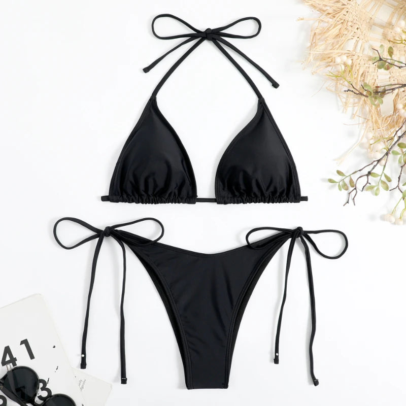 Conjunto de Biquíni Sexy com Tanga