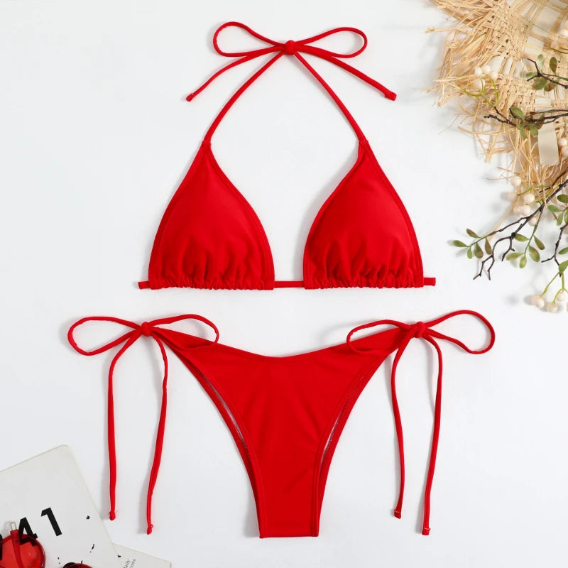 Conjunto de Biquíni Sexy com Tanga