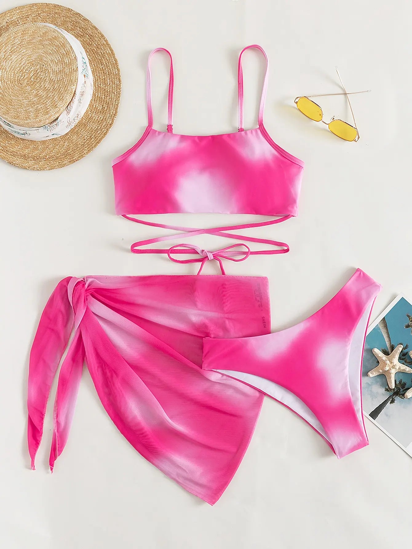 Conjunto de biquíni com 3 peças