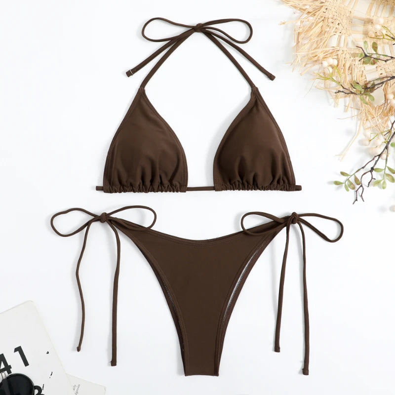 Conjunto de Biquíni Sexy com Tanga