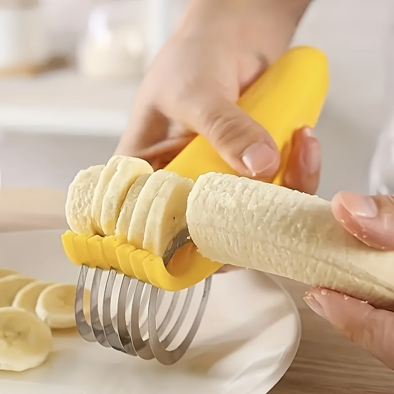 Fatiador de Banana e Pepino com Lâmina de Aço Inoxidável - Utensílio de Cozinha Prático